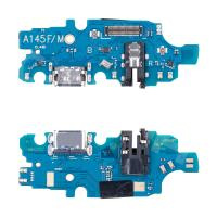 Шлейф для Samsung Galaxy A14 4G (A145F) плата системный разъем/разъем гарнитуры/микрофон