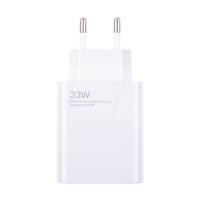 Сетевое зарядное устройство USB для Xiaomi Turbo Charger (33W, QC3.0, кабель Type-C с чипом IC) Белый