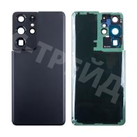 Задняя крышка для Samsung Galaxy S21 Ultra (G998B) Черный - Премиум