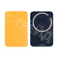 Задняя крышка для iPhone 17 Pro (A3523) Оранжевый (стекло, монолит, MagSafe, логотип) - Премиум