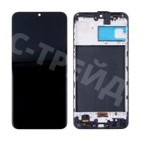 Дисплей для Samsung Galaxy M30s/M21 (M307F/M215F) модуль с рамкой Черный - (OLED)