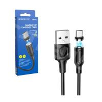 Кабель USB - Type-C Borofone BX41 (3A, магнитный) Черный