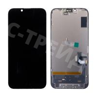 Дисплей для iPhone 14 (A2883) в сборе с тачскрином Черный - DD (Soft OLED, Full HD) (площадка под IC)