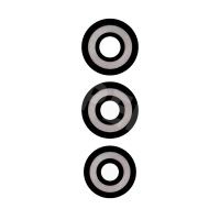 Стекло камеры для Tecno Spark 10 4G (KI5q) (комплект 3 шт.) Черный