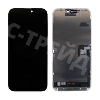 Дисплей для iPhone 16 Pro Max (A3296) в сборе с тачскрином Черный - JCID (Soft OLED, Full HD, 120 Гц) (с верификацией = с привязкой без ошибки)