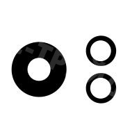 Стекло камеры для Xiaomi 12 Lite (2203129G) (комплект 3 шт.) Черный