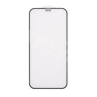 Защитное стекло "Матовое" для iPhone 12/12 Pro Черный (Закалённое, полное покрытие)