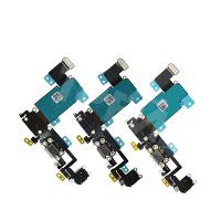 Шлейф для iPhone 6S Plus на системный разъем/разъем гарнитуры/микрофон Серый