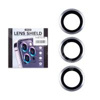 Защитное стекло линзы камеры для iPhone 14 Pro/14 Pro Max (комплект 3 шт.) Серебро