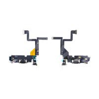 Шлейф для iPhone 14 Pro (A2891) на системный разъем/микрофон Черный - Премиум