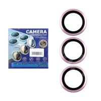 Защитное стекло линзы камеры для iPhone 15 Pro/15 Pro Max (комплект 3 шт.) Розовый