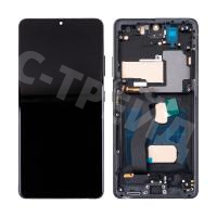Дисплей для Samsung Galaxy S21 Ultra (G998B) модуль с рамкой Черный - (In-Cell)