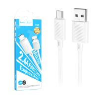 Кабель USB - MicroUSB Hoco X88 (2.4A) Белый