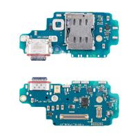 Шлейф для Samsung Galaxy S23 Ultra (S918E/Asia/America version) плата системный разъем/разъем SIM/микрофон - Премиум