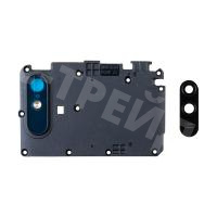 Стекло камеры для Xiaomi Redmi 9A (M2006C3LG) в сборе с рамкой Черный