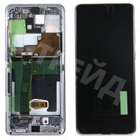 Дисплей для Samsung Galaxy S20 Ultra (G988B) модуль с рамкой Серый - OR (SP)