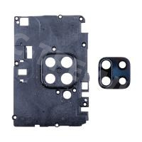 Стекло камеры для Xiaomi Redmi Note 9 (M2003J15SC/M2003J15SG) в сборе с рамкой Черный