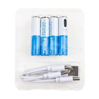 Аккумуляторные батарейки "AAA" VariCore Li-ion 1.5V 600 mAh (4 шт, перезаряжаемые, зарядка через Type-C)