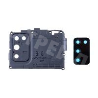 Стекло камеры для Samsung Galaxy A02s/A03s (A025F/A037F) в сборе с рамкой Черный