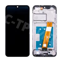 Дисплей для Samsung Galaxy A01/M01 (A015F/M015F) модуль с рамкой Черный (Широкий коннектор) - OR Ref. (SP)