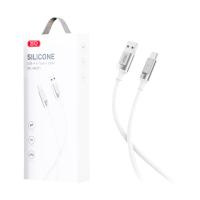 Кабель USB - Type-C XO NB251 (6A, силикон) Белый
