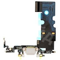 Шлейф для iPhone 8 на системный разъем/микрофон Белый