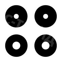 Стекло камеры для Huawei Honor X6a (5109ATKH/WDY-LX1) (комплект 4 шт.) Черный