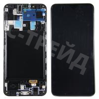 Дисплей для Samsung Galaxy A20 (A205F) модуль с рамкой Черный - OR (SP)