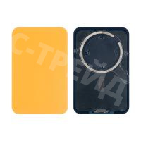 Задняя крышка для iPhone 17 Pro Max (A3526) Оранжевый (стекло, монолит, MagSafe, логотип) - Премиум