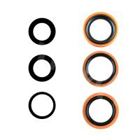 Стекло камеры для iPhone 17 Pro/17 Pro Max (комплект 3 шт.) Оранжевый