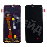 Дисплей для Huawei Honor 10 (COL-L29) в сборе с тачскрином Черный - OR (Отпечаток работает)