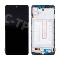 Дисплей для Samsung Galaxy M52 5G (M526B) модуль с рамкой Черный - (OLED) (Full Size)