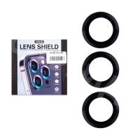 Защитное стекло линзы камеры для iPhone 14 Pro/14 Pro Max (комплект 3 шт.) Черный