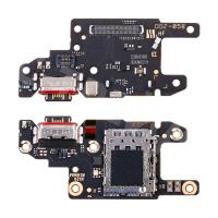 Шлейф для Xiaomi Poco X6 5G (23122PCD1G) плата системный разъем/разъем SIM/микрофон - Премиум