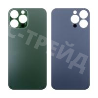 Задняя крышка для iPhone 13 Pro Max (A2645) Зеленый (стекло, широкий вырез под камеру, логотип)