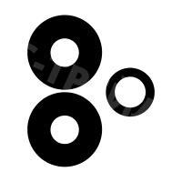 Стекло камеры для Xiaomi Redmi 12 4G (23053RN02Y) (комплект 3 шт.) Черный