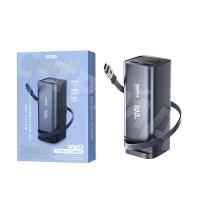 Внешний Аккумулятор (Power Bank) Remax FC-22 20000 mAh (100W, PD, Type-C, встроенный кабель Type-C, LED дисплей) Серый