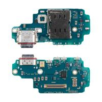 Шлейф для Samsung Galaxy S23 Ultra (S918B/EU version) плата системный разъем/разъем SIM/микрофон - Премиум