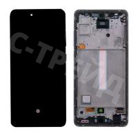 Дисплей для Samsung Galaxy A52/A52 5G/A52s 5G (A525F/A526B/A528B) модуль с рамкой Фиолетовый - OR (SP)