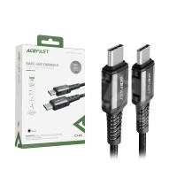 Кабель Type-C - Type-C Acefast C1-03 (3A, 60W, PD, оплетка нейлон, 1.2 м) Черный