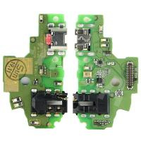 Шлейф для Huawei Honor 9 Lite (LLD-L31) плата на системный разъем/разъем гарнитуры/микрофон - Премиум