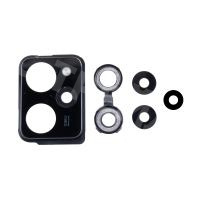 Стекло камеры для Xiaomi Poco X5 Pro 5G (22101320G) в сборе с рамкой Черный