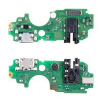 Шлейф для Tecno POP 7 (BF6) плата на системный разъем/разъем гарнитуры/микрофон - Премиум