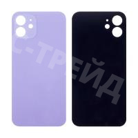 Задняя крышка для iPhone 12 (A2403) Фиолетовый (стекло, широкий вырез под камеру, логотип)