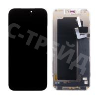 Дисплей для iPhone 17 Pro Max (A3526) в сборе с тачскрином Черный - (Soft OLED, Full HD, 120 Гц) (площадка под IC)