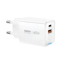 Сетевое зарядное устройство USB/Type-C Remax CA05 (45W, QC4.0, PD, 2 порта, GaN) Белый