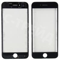 Стекло для переклейки iPhone 8/SE (2020)/SE (2022) с OCA пленкой + рамка Черный - OR (Mitsubishi)