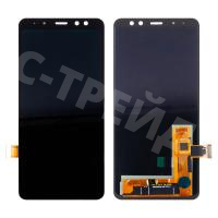 Дисплей для Samsung Galaxy A8 2018 (A530F) в сборе с тачскрином Черный - (OLED)