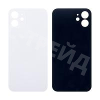 Задняя крышка для iPhone 12 (A2403) Белый (стекло, широкий вырез под камеру, логотип)