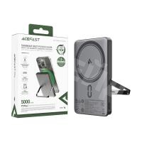 Внешний Аккумулятор (Power Bank) Acefast M16 5000 mAh (18W, беспроводная зарядка MagSafe, Type-C) Черный